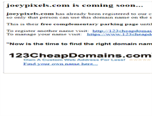 Tablet Screenshot of joeypixels.com
